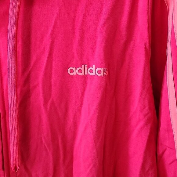 Adidas Pink Zip-Up Hoodie 2X perfect condition lightweight - Picture 2 of 6